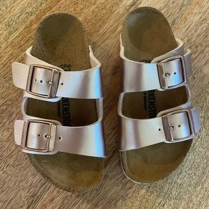 Rose gold birkenstocks